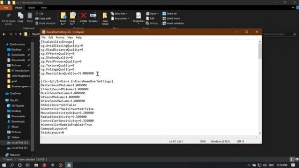 The Outer Worlds - How to Set Custom resolution and Scale (setting file location)