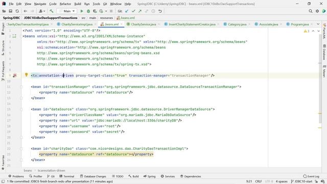 25. Using a DAO with Spring JdbcDaoSupport to do CREATE with transactions that can be rolled back смотреть онлайн