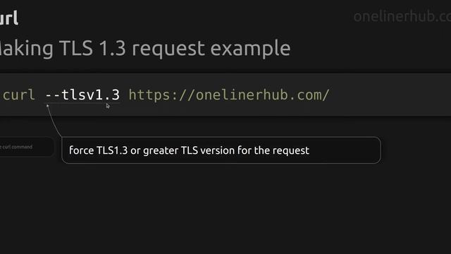 Making TLS 1.3 request example #curl смотреть онлайн