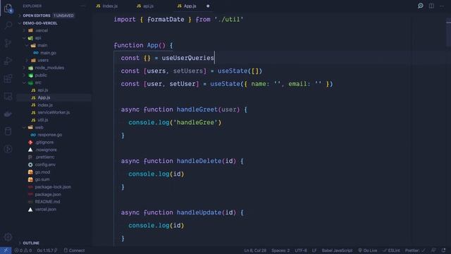 Crea una API RESTful con Go y Vercel: Llamar a la API con React смотреть онлайн