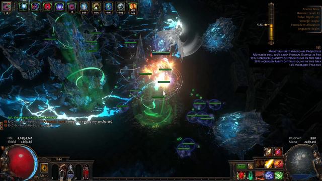 [POE 3.16 - Scourge] Arakaali's Fang Vs Delve 465 Depth Aul