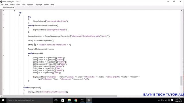 How to Connect to MySQL Database and store values from Java Program Part - 3 | [ Hindi Tutorial ] смотреть онлайн