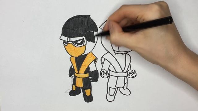How to Draw Scorpion ? Sub-Zero ? Mortal Kombat 11 смотреть онлайн