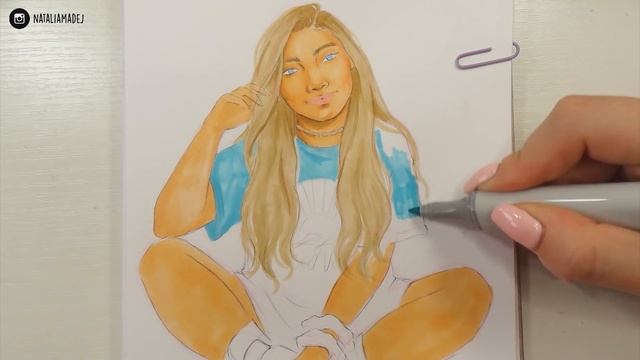 THE BEST COPIC DUPE OUT THERE? ? Trying FINECOLOUR Markers & Drawing a VSCO Girl смотреть онлайн