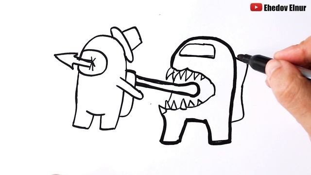 Как нарисовать Амонг Ас Импостер | Among Us Art @risunki_yulki