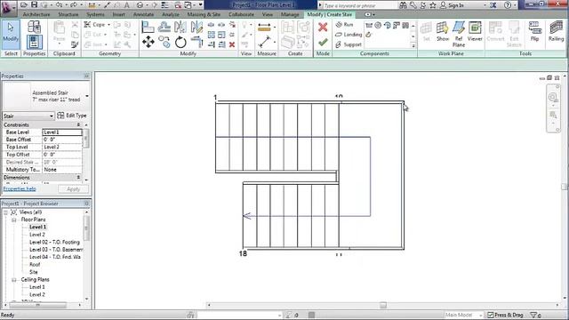 Learn how to use the Revit Stairs tool смотреть онлайн