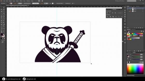 Adobe Illustrator CC Tutorial:   Design eSports - Sports Logo for Your Team -  Panda Logo