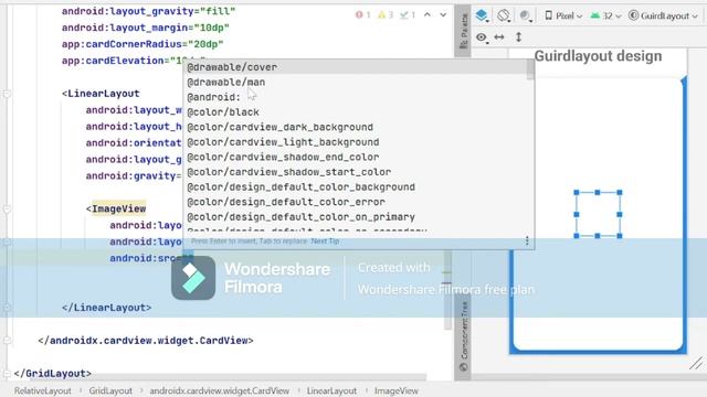 UI Design/Card view xml code in android studio смотреть онлайн