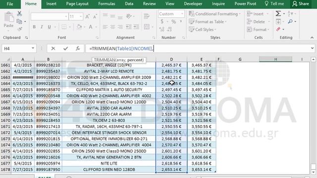 Use the TRIMMEAN,GEOMEAN,AVERAGE and MEDIAN functions in statistics (Excel 2016) смотреть онлайн