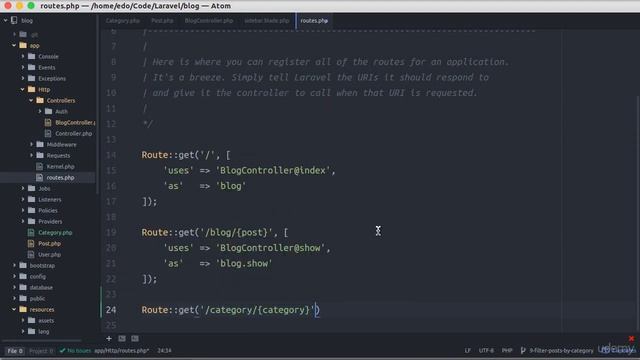 Laravel Wordpress Clone Blog + 017 Filter the posts by category Part 1 смотреть онлайн