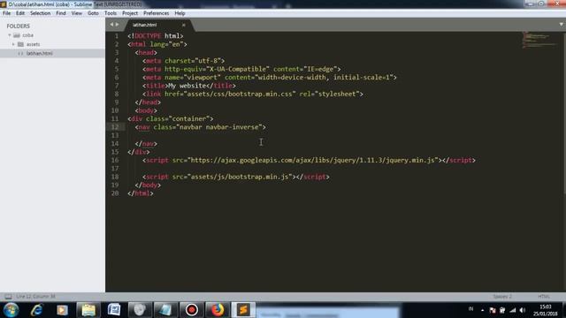 INCODING TUTORIAL - Desain Web dengan bootstrap (header) bagian 1 #4 смотреть онлайн