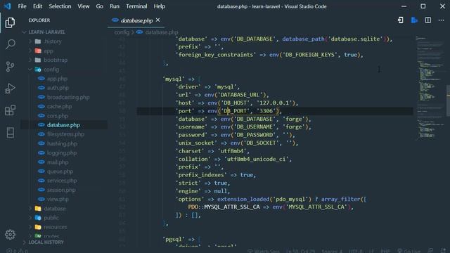 Laravel Tutorial (07) Explore .env File & Connect DB [Urdu/Hindi] смотреть онлайн
