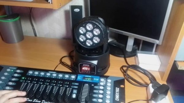 обзор DMX controller 512 и подключение к DMX голове.