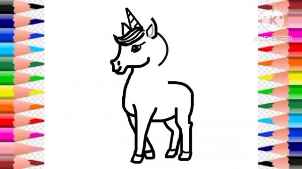 How to draw a Cute horse, easy and simple step by step