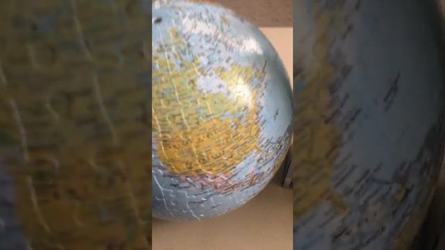 3D пазл глобус собрал сам