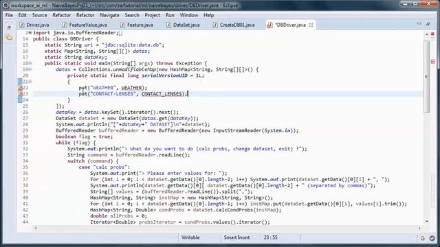 (Naive Bayes + JAVA Prototype Project 01) + SQLite DB смотреть онлайн