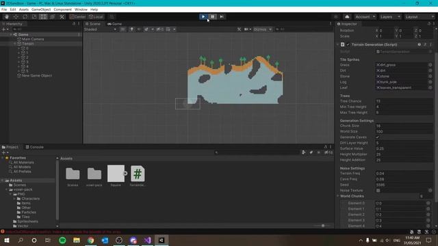 How To Make A 2D Game Like Terraria / Minecraft in Unity - Chunks #3 смотреть онлайн