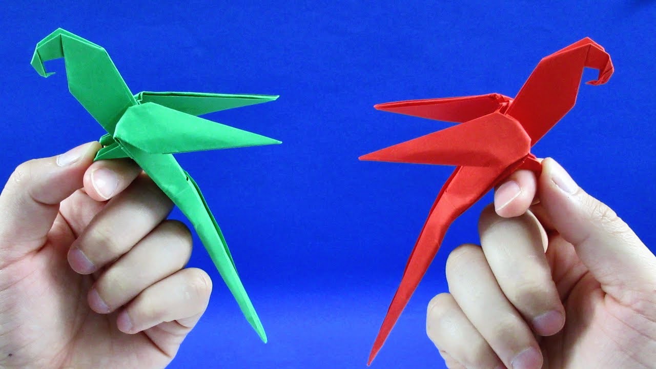 Как сделать попугая из бумаги. Оригами попугай из бумаги (Manuel Sigro) смотреть онлайн