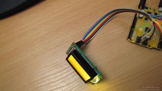 Подключение текстового LCD экрана WH0802A смотреть онлайн