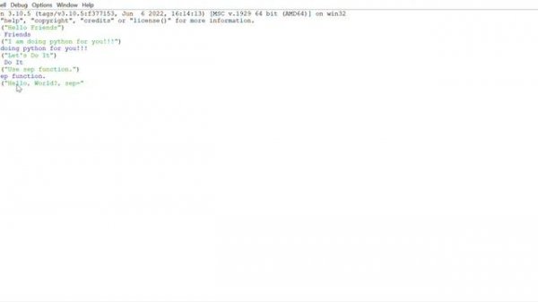 IDLE Shell (3.10.5) (64-bit) - Python Tutorial!
