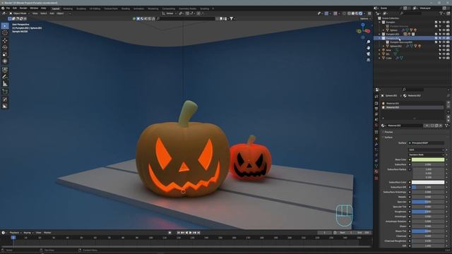 Modeling Jack O Lantern monster Pumpkin in Blender - #79 смотреть онлайн