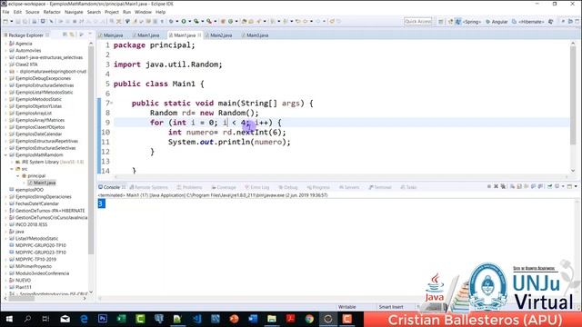 Clase Random y Math generacion de numeros aleatorios en JAVA PRACTICA - UNJU VIRTUAL PARTE 2/2 смотреть онлайн