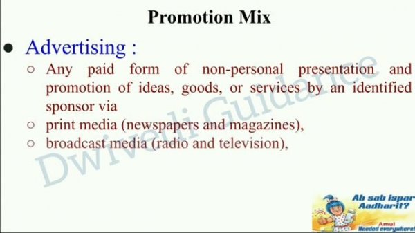 Promotion, Promotion Mix in marketing, objectives and methods of promotion, marketing management