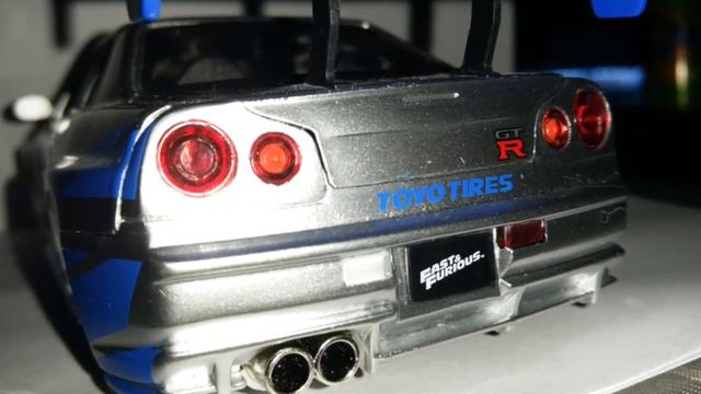 Brians 1999 Nissan Skyline GTR R34 1/24 scale from Jada Toys смотреть онлайн
