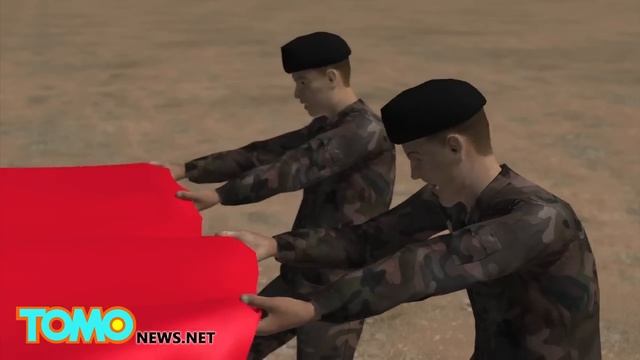 Полёт на флаге: Мексиканский флаг уволок в воздух солдата смотреть онлайн