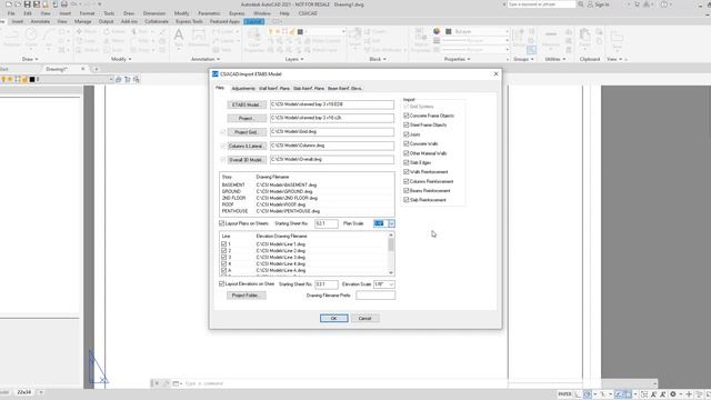 Part One: Importing a model into ETABS and generation of plans and elevations смотреть онлайн