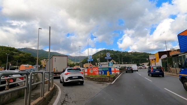 Genoa City Drive to Rapallo ?? Autostrada in 4k смотреть онлайн