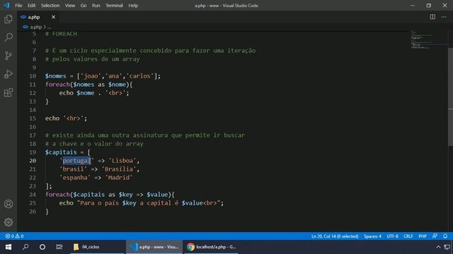 PHP 8 #030 CICLO FOREACH смотреть онлайн
