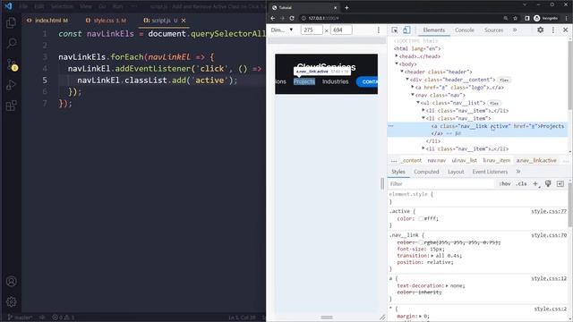 Add and Remove Active Class on Click смотреть онлайн