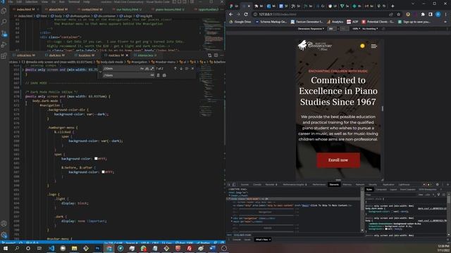 How to build a static website from scratch in HTML and CSS - 4: Adding Dark Mode To A Custom Websit смотреть онлайн