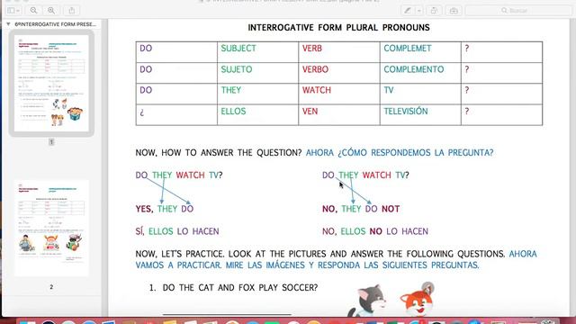 6ºINTERROGATIVE PRESENT SIMPLE
