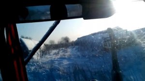 Чистка снега трактором МТЗ 80