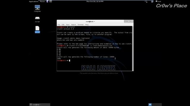 Wordlist Generation with Crunch - Kali Linux (HD) смотреть онлайн