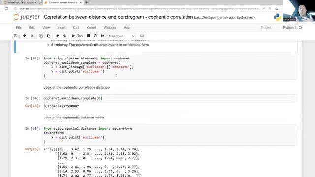 Correlation between distance and dendrogram - cophentic correlation смотреть онлайн