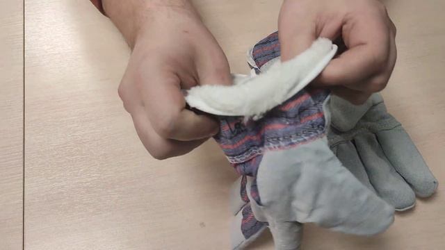 Перчатки спилковые комбинированные утепленные смотреть онлайн
