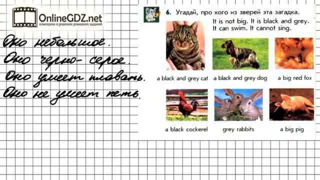 Урок 46 Задание №6 - Английский язык "Enjoy English" 1 класс (Биболетова) смотреть онлайн