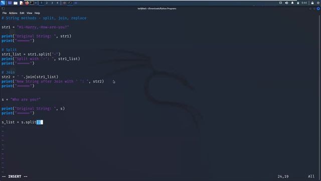 String Methods - Split, Join, Replace | Python Programming - Leisure Codes смотреть онлайн