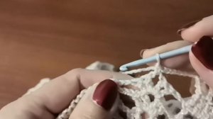 Пелерина, накидка ажурная крючком  Ажурная накидка крючком для начинающих  2Часть