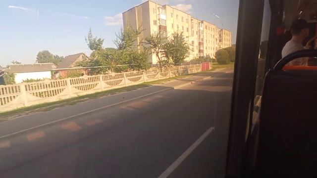 Поездка на автобусе МАЗ 103 маршрут №1 г. Иваново лясковичи железнодорожная станция янов-полесский смотреть онлайн