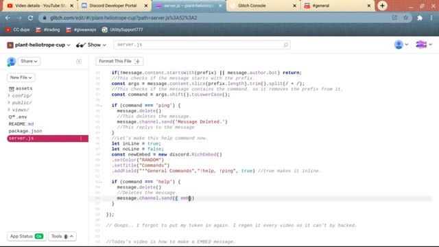 How to make a discord bot | Episode 3 | Send a Embed! | Help Command смотреть онлайн