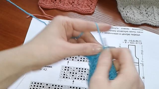 Ажурное платье спицами. Часть 2. Вяжем образец. смотреть онлайн