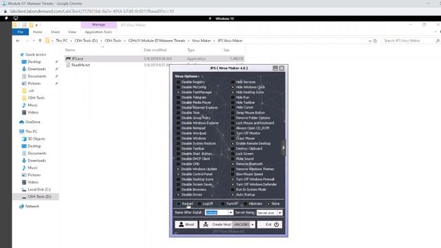 JPS Virus Maker Malware Tool