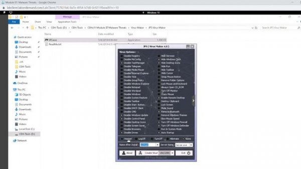 JPS Virus Maker Malware Tool