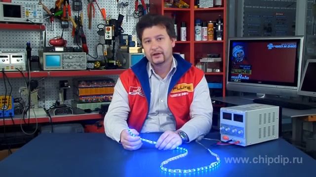 LS607 синяя светодиодная лента 60 LED на метр смотреть онлайн