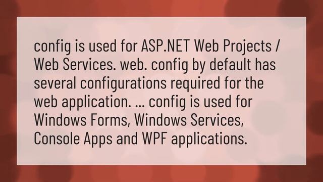 What is difference between app config and web config? смотреть онлайн