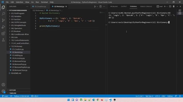 15 | Dictionary (1/2) | Nested Dictionary | Creation | Access & Deletion of Elements in Dictionary смотреть онлайн